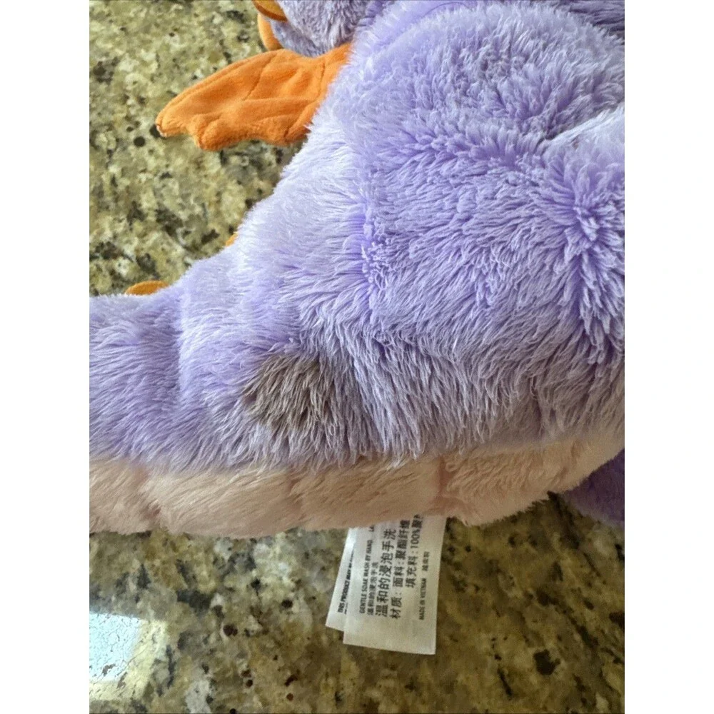 Disney Parks Figment Big Feet Plush Purple Dragon 10 1/2'' Doll (Needs Cleaning)